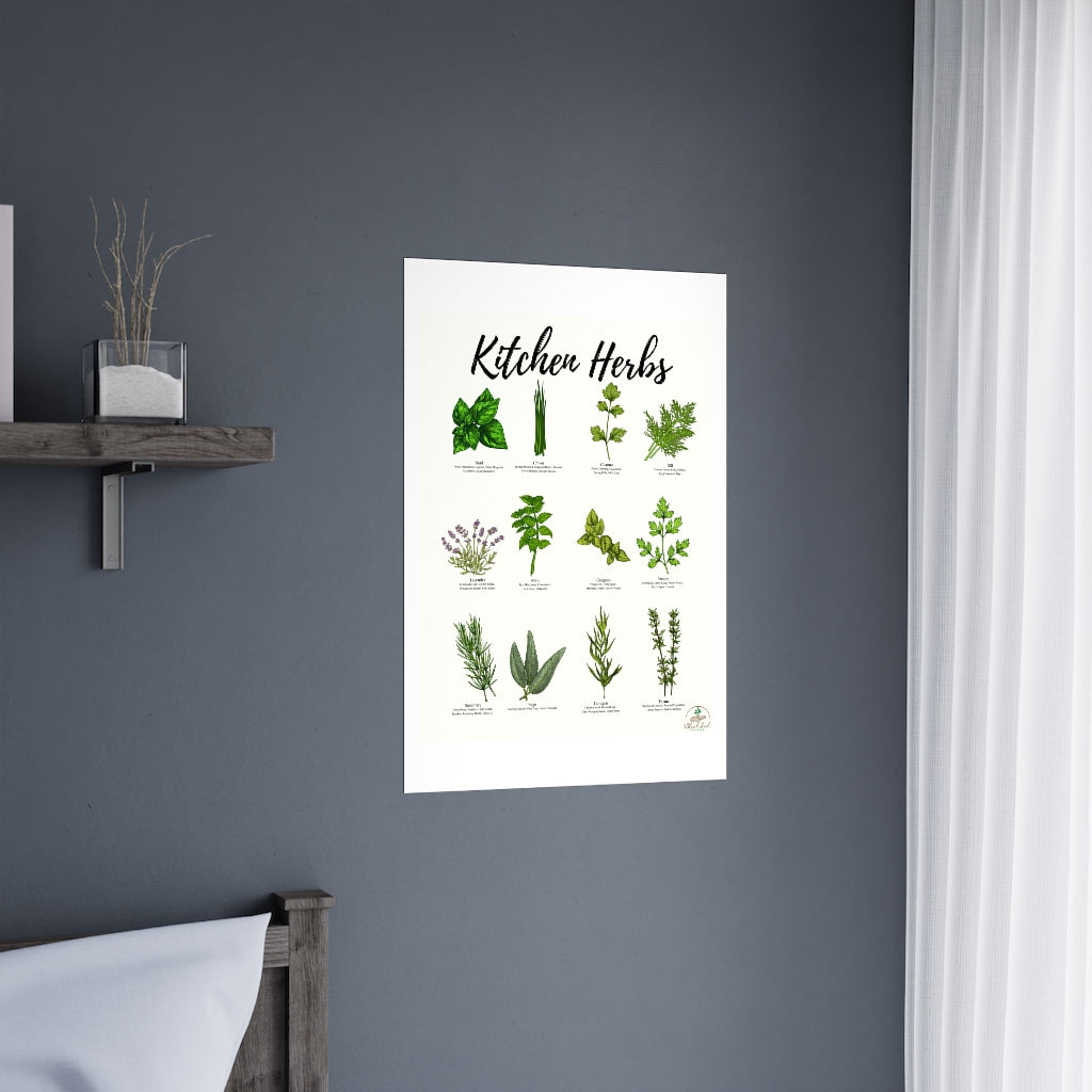 Kitchen Herbs Premium Matte Posters
